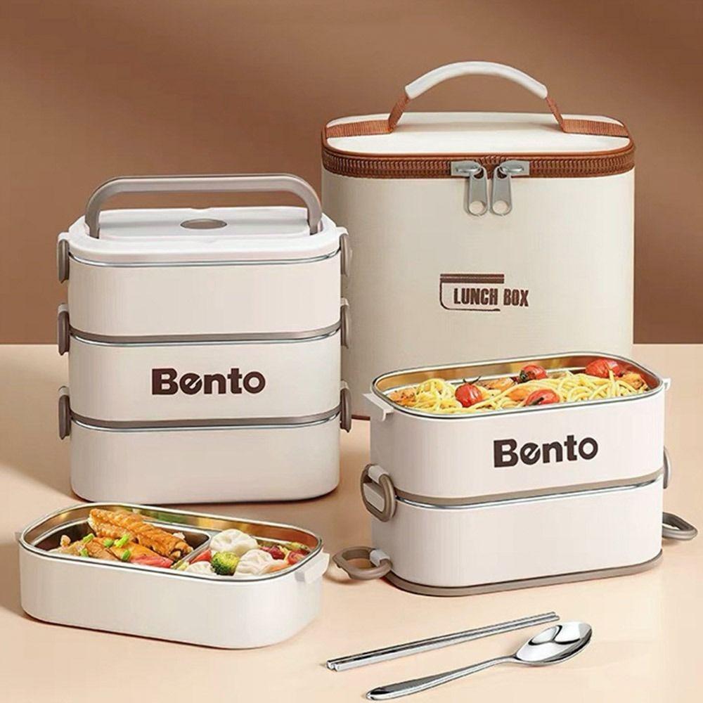 

304 Stainless Steel Lunch Box Stackable Snack Box Container New Stackable Lunch Container Outdoor Style 1