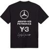 adidas Y-3 F1 Mercedes Logo Stack T-Shirt 'Black' Men's KR2373