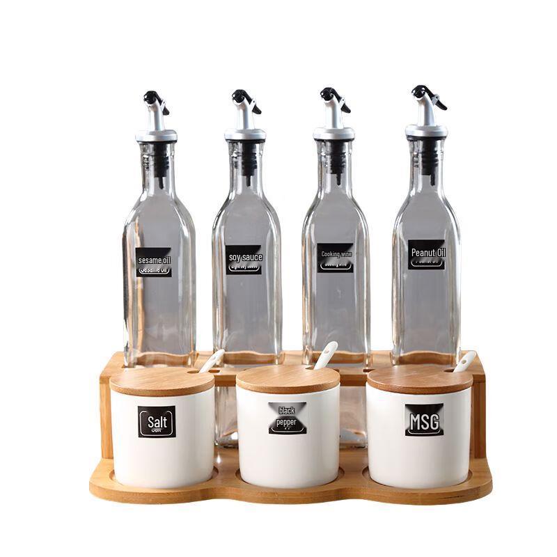 Qianxing Ceramic Glass Condiment & Seasoning Set