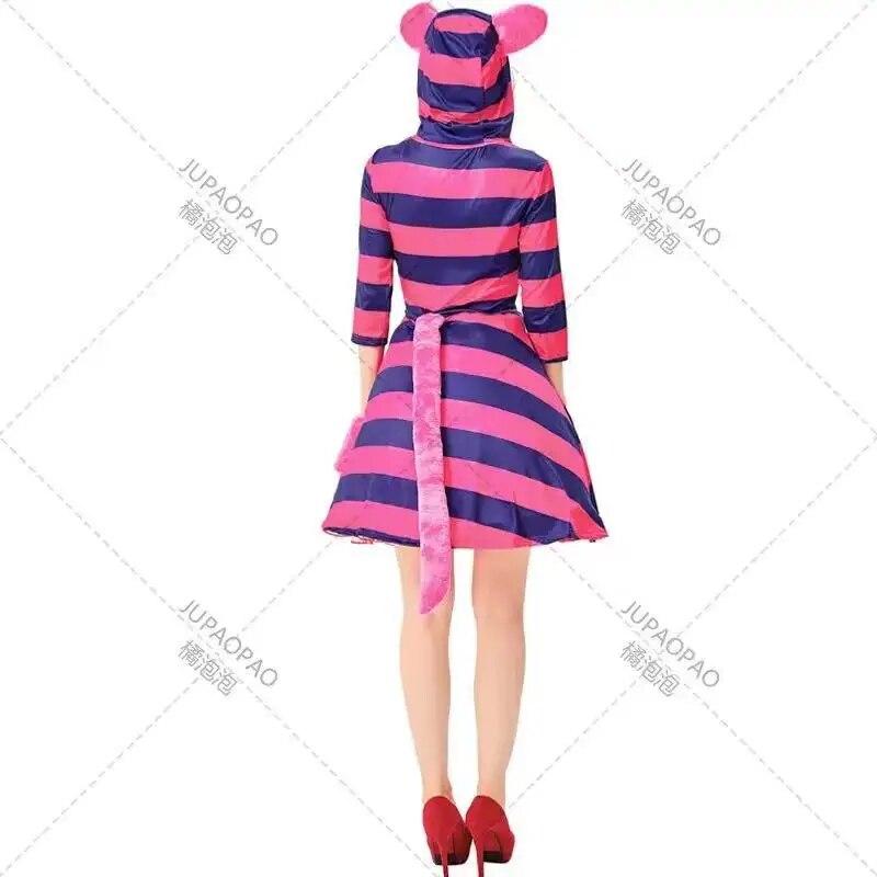 

SH-Алиса в стране чудес костюм Чеширский кот косплей платье для взрослых детей костюм на Хэллоуин нарядный праздничный костюм одежда для родителей и детей