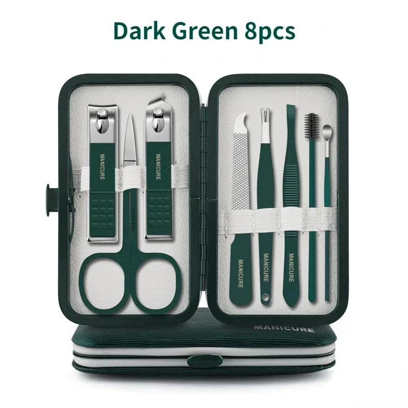8-23pcs/set Nail Cutter Set High-quality Stainless Steel Nail Clipper with Folding Bag Nail Supplies for Professionals