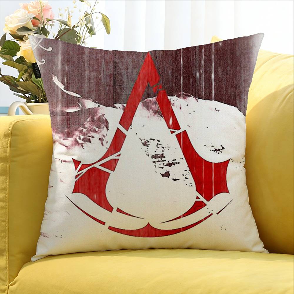 Game AAssassins CCreed logo Various Sizes Square Pillow Case For Car Home Bedchamber Decor