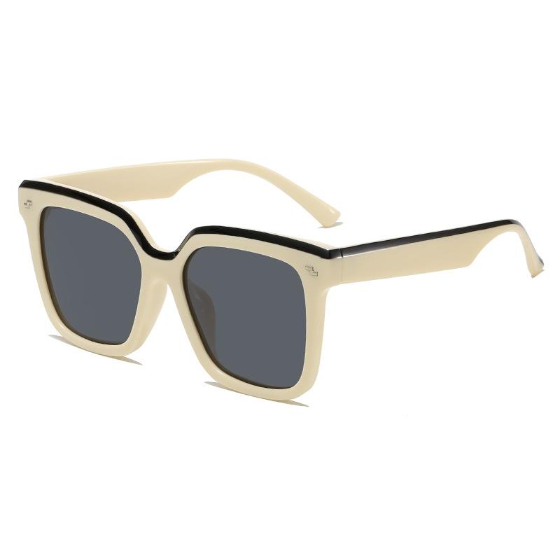 

Retro Trendy Polarized Sunglasses Men S Large Frame Square Versatile Driving Sunshade Sunglasses Personality Thin Women