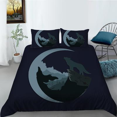 Shopify Bedding Two Or Three-Piece Digital Printing Polyester Wolf Series