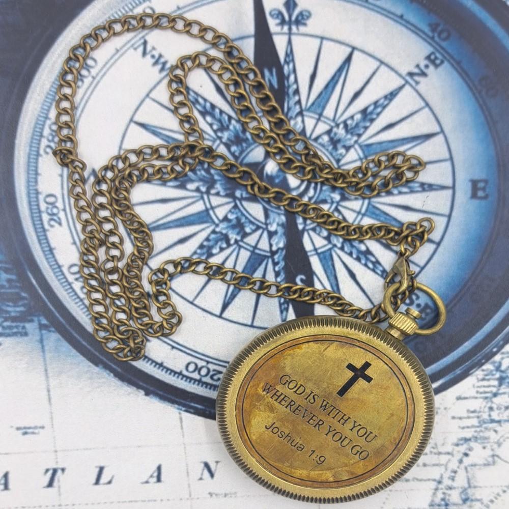 Handmade Brass Nautical Pocket Compass with Chainmail – 6 Cm, Vintage Style, Functional Navigation Tool