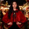 Fairy Tale Lace Trim Cloak 80/130cm Cosplay Costume Cape Performance Red Hooded Cloak  Christmas
