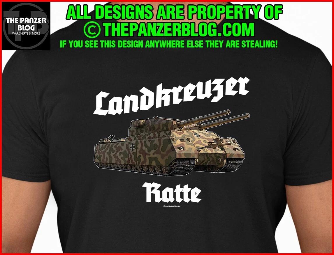 Ratte Landkreuzer German Tank T-Shirt Panzer War Gift S