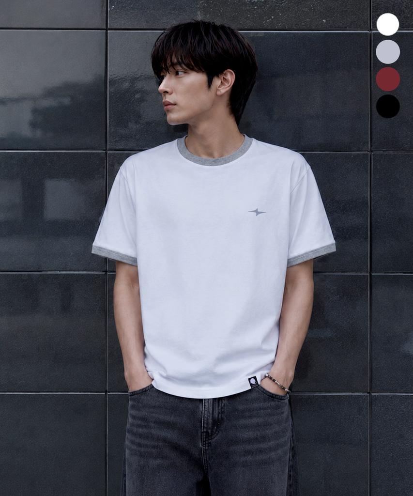 GHOST REPUBLIC Crop Ringer Short Sleeve T-Shirt 4 Colors Gt-394