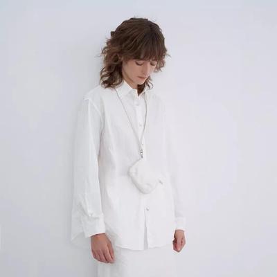 Love & Nancy Autumn Cotton Pleated Cardigan - Versatile Women's Shirt
