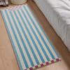 VIKAMA Striped Carpet Soft Plush Bedroom Bed Blanket Long Strip Living Room Bay Window Balcony Floor Cushion Home Decor