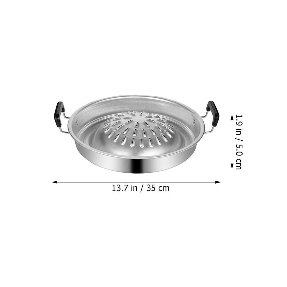 Portable Stainless Steel Korean BBQ Grill Pan for Outdoor Camping Picnic Multi Function Tray for Grilling Cooking for Perfectly