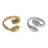18k Gold Titanium Stainless Steel Hugging Hands Open Ring - Fashionable and Versatile Jewelry