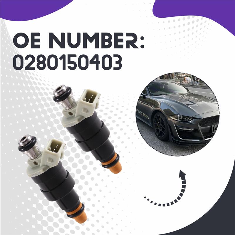 For Ford Mercury Lincoln 5.0L V8 80-85 Compatible Fuel Injector Nozzle 4 Pcs 0280150403