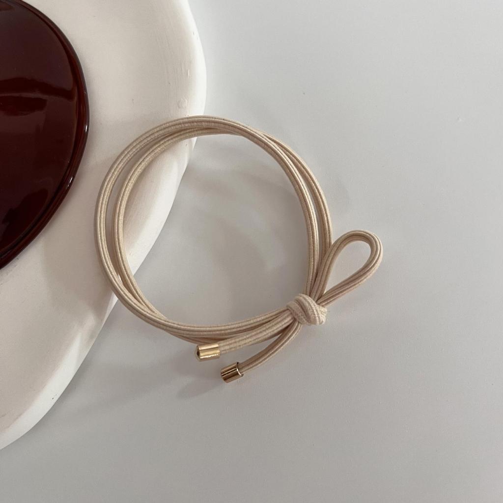 Kaffee-farbenes hochelastisches Haarband im koreanischen Stil: Einfach, Vielseitig und Sanft zum Haar.