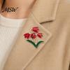 Lightweight Metal Brooch Enamel Tulip Ladybug for Women, Oil-Dripping Flower Ladybird Non-fading Pin Lapel Pin, Sweater Cardigan Coat Suit Scarf