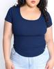 Kulsiseu Cs Half Basic U Top-046 (Blue)