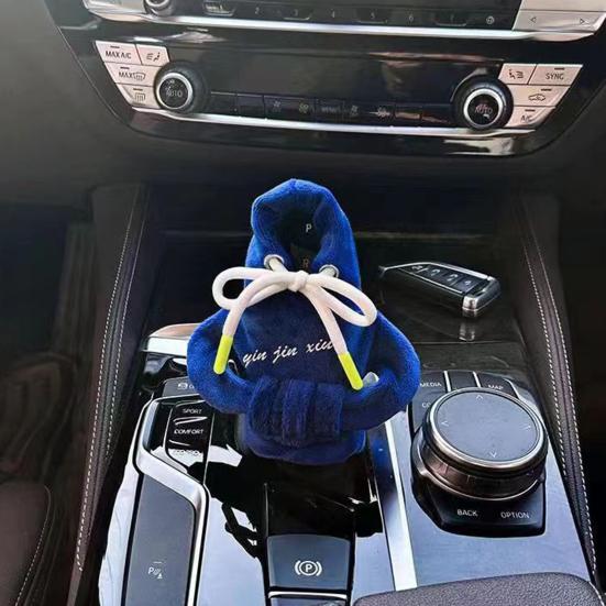 Christmas Gear Shift Hoodie Cozy Car Shift Knob Cover Gear Shift Knob Sleeve for Cars Soft Plush Gear Stick Costume for Most Vehicles