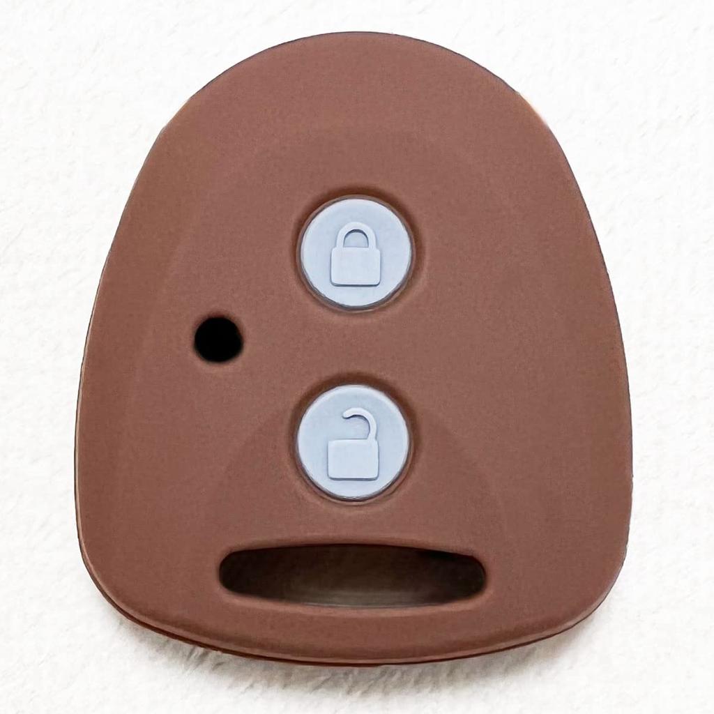 [IKT] (DKS-001BR) Silicone Cover for Keyless Keyless Keyless Key 2 Buttons Brown, Move, Tanto,
