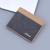 Men's Bi-fold Canvas Leather Wallet with Card Holder