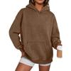 Women S Loose Fit Hooded Sweatshirt Casual Long Sleeve Solid Top