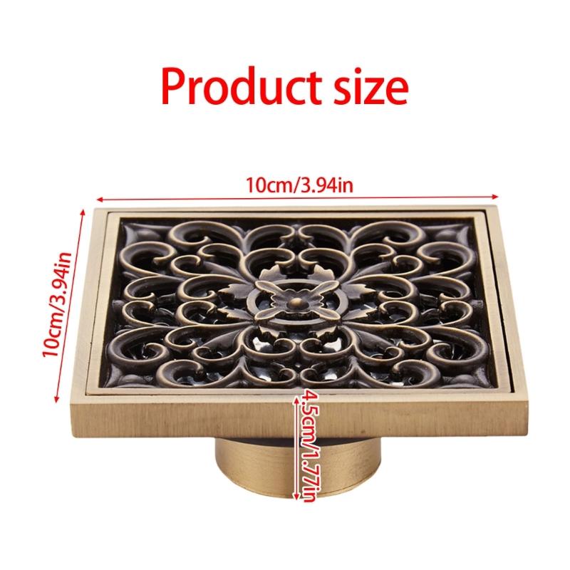 Elegant Styles Sturdy Brass Shower Drain with Sealing Odorless Designs Bathroom Accessory Portable for Home Use