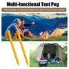 Yousheng 10Pcs Camping Tent Stake Heavy Duty Multi-functional Outdoor Garden Yard Patio Lawn Tarp Canopy Windproof Ground Spike Tent Peg