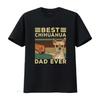 Best Chihuahua Dad Ever Funny Animal Lover Retro 's T Shirt Vintage Washed Casual Designer Clothes Soft Unisex Fashion