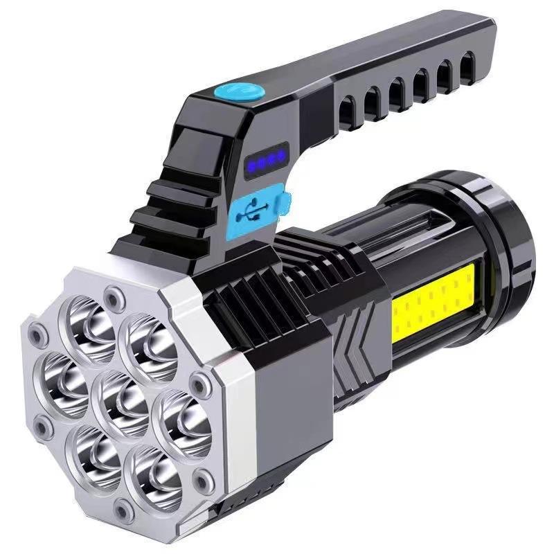 800LM přenosná LED svítilna se silným světlem USB dobíjecí vodotěsné ruční svítilny pro venkovní kempování