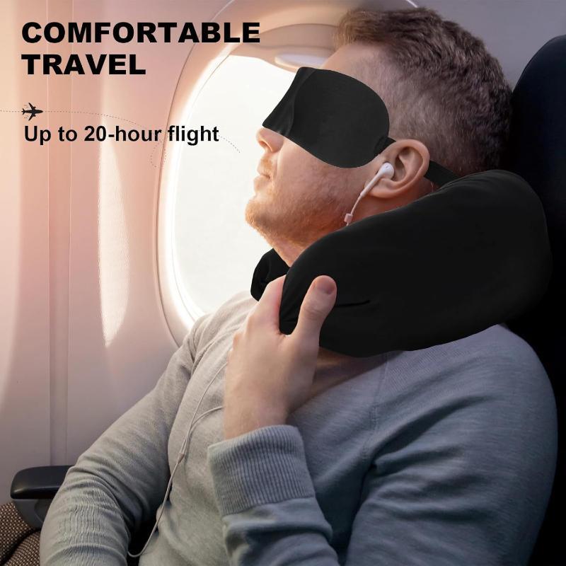 Fillable Travel Neck Pillow Skin Friendly Fabric Extra Storage Hold Clothes for Family Vacation Outdoor Activities Portable Pillow