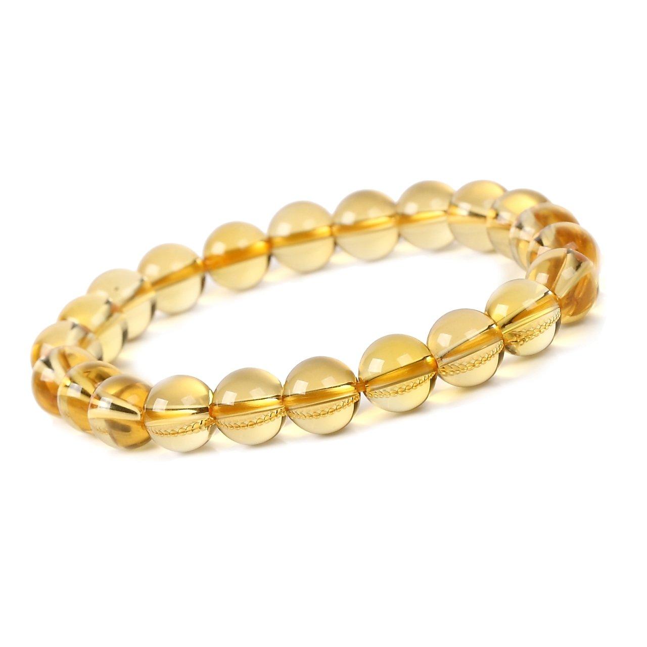 

[Kyojudo] Gold Citrine Bracelet, Power Stone, AAA, Fortune, Wealth, and Birthstone, November (8mm, 16cm)