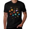 Christmas Universe Merry Christmas Space Tshirt All Match Basic Short Sleeve Top