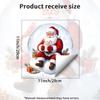 Christmas Crystal Ball Santa Claus Theme Static Cling Stickers That Do Not Damage Glass for Use On Living Room Windows