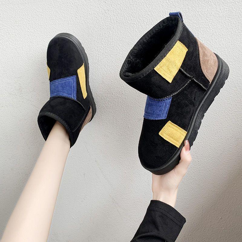 Fashion Winter Round Toe Platform Ladies Shoes Fashion 2025 Lamb Women's Snow Boots New in Designer Luxury Goth Plush Booties Hot Sale