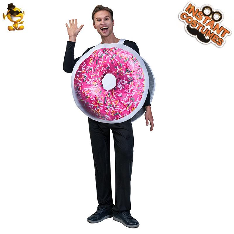 

Adult Children Men s and Women s Funny Donuts Costumes Spoof Food Cosplay Party Props One size fits all