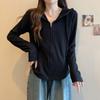 Plus Size Slimming Hooded Long Sleeve Cardigan Jacket for Women - Early Autumn 2025