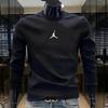 Męska Modna Kurtka Sportowa z Długim Rękawem i Okrągłym Dekoltem - Jesień/Zima