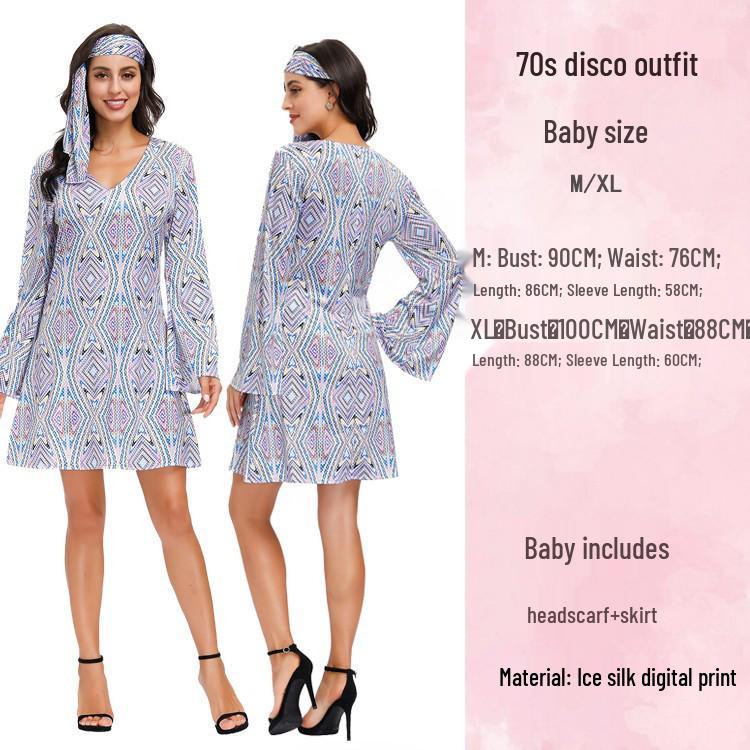 Halloween 70s Disco Hippie Costume