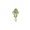 Earring - LUXENTER - Huera - 18-karat Yellow Gold - Multicolored Zirconia - Stud 8x4 Mm