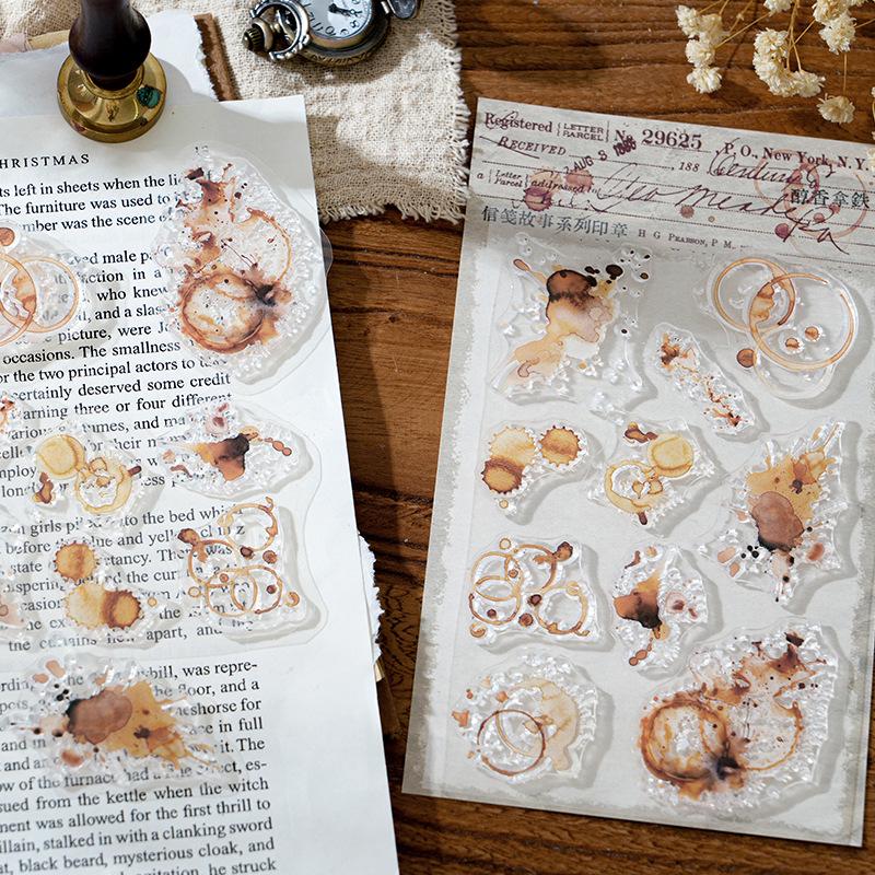 Artistic Silicone Stamps: Letter Paper, Postmarks, Coffee, Snowflakes, DIY Planner Scene Decorations