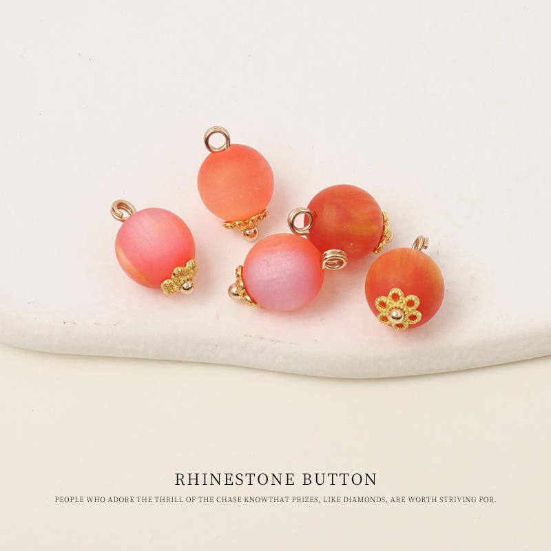 5pcs Flower Tray Gradually Change Color Buttons Chinese Style Tang Style Cheongsam Hanfu Button Shirt Cardigan Sweater Round Bead Buttons