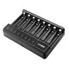 Durable Rechargeable Portable Intelligent Battery Charger 8 Slot Fast Charging Dock Adapter