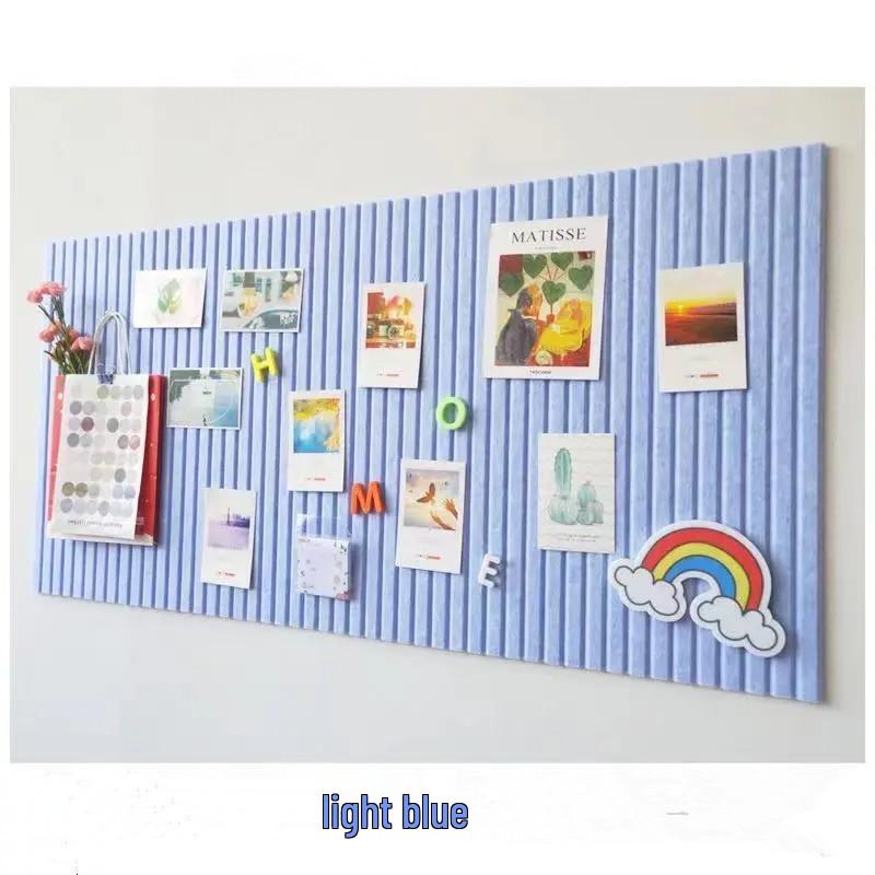 Grooved Felt Wall Sticker Stripes - No-Drill Decorative Panel for Classroom & Living Room.