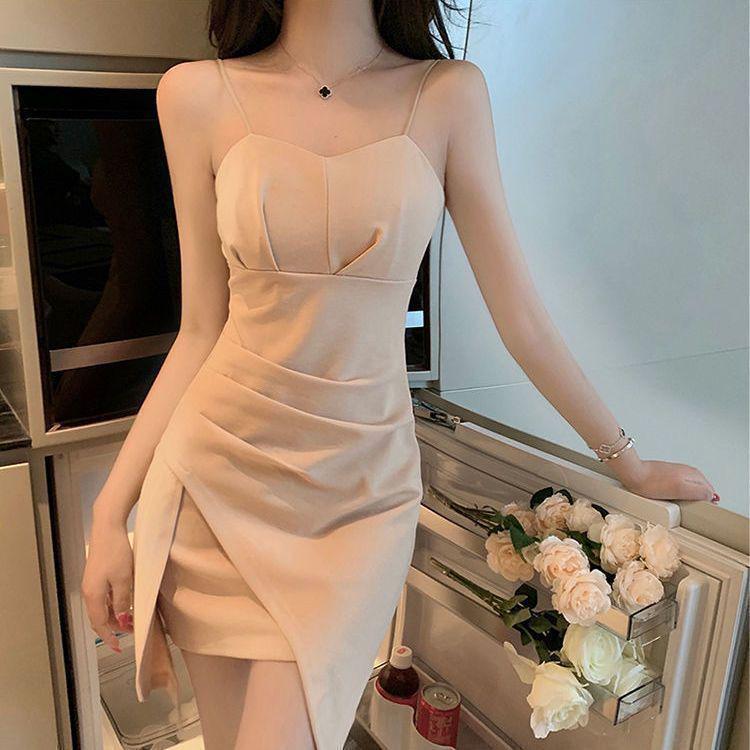 2025 Mature Style Summer Light Hip-Hugging Irregular Strap Dress - French Temperament Short Skirt