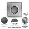 Durable 4" 5" 6" Air Vent Stainless Steel Black/Silver Ventilation Outlet Square Ducting Cover Air Extraction