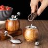 Wood Salt Pepper Mill Hand Operated Mini Ceramic Core Grinder Pepper And Salt Shakers Multipurpose Grinder BBQ Kitchen Tools