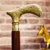 Golden Handle Brass Wooden Victorian Foldable Cane Collectible Men's Gift