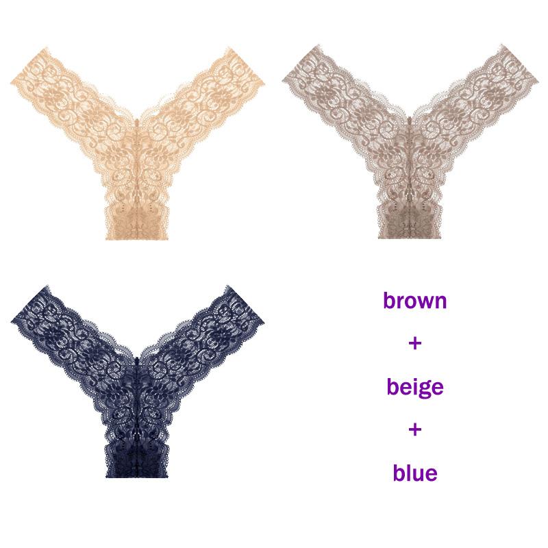 CINOON 3 Teile/los frauen höschen Transparent Low-Taille Unterhose Aushöhlen Tanga Weibliche Nahtlose G-String Sexy Unterwäsche Spitze Dessous panty