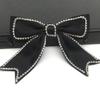 Rhinestone Bow Patch Ribbon Cloth Applique Clothes Accessory Cloth Patch  Women