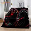 3D-Rennwagen-Armaturenbrett, weiche Plüsch-Steppdecke, Flanelldecke, Überwurfdecke für Wohnzimmer, Schlafzimmer, Bett, Sofa, Picknick-Abdeckung