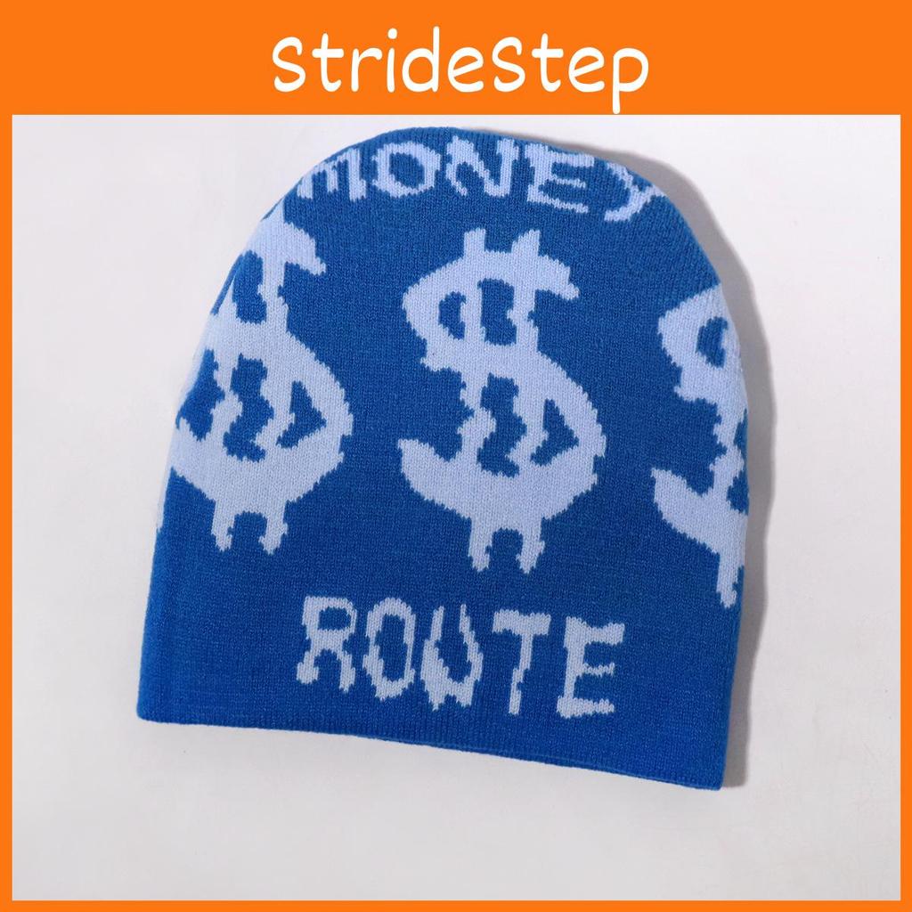 Fashion Knitted Hat With Money And Letter Printing Design For Daily Cold Season